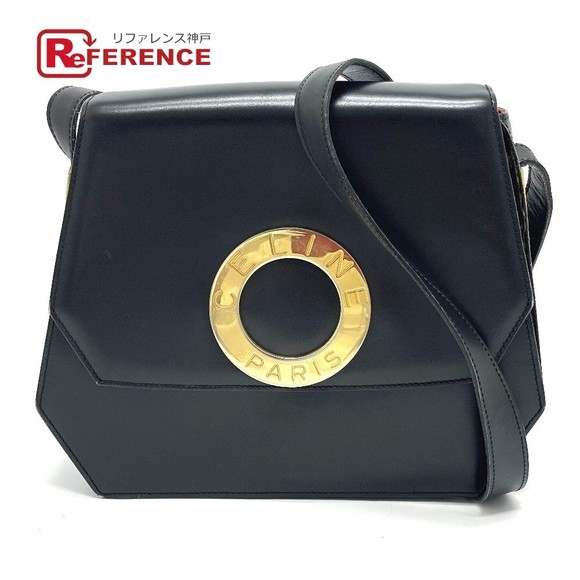 Celine black Shoulder accordion leather Bag - Picture 1 of 9